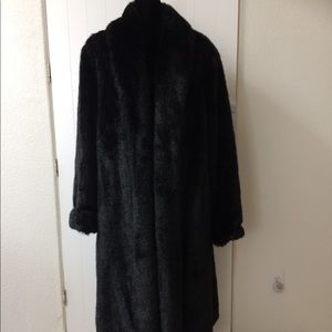Dennis Basso Full Length Faux Fur Coat
